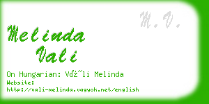 melinda vali business card